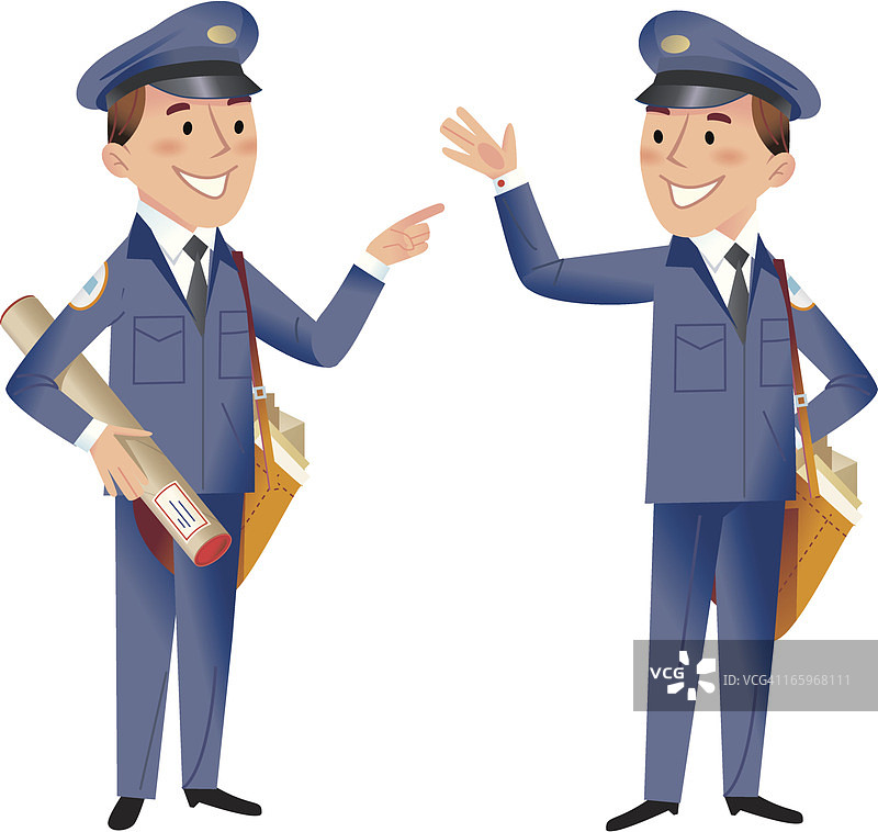 友善的邮递员图片素材