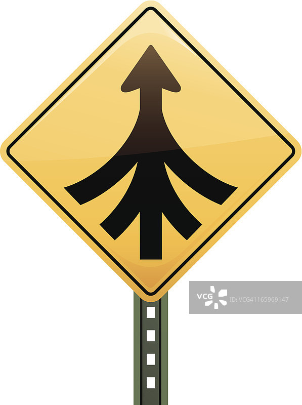 汇合道路标志图片素材
