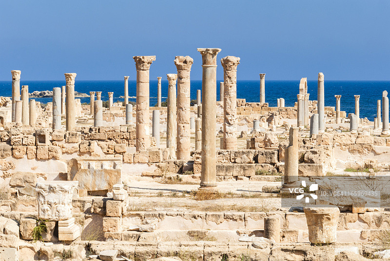 罗马遗址，塞布拉塔，利比亚图片素材