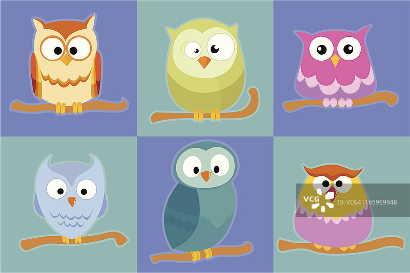可爱猫头鹰设计图片素材