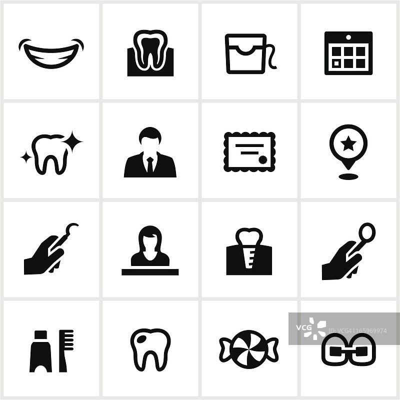 黑色牙科诊所图标图片素材