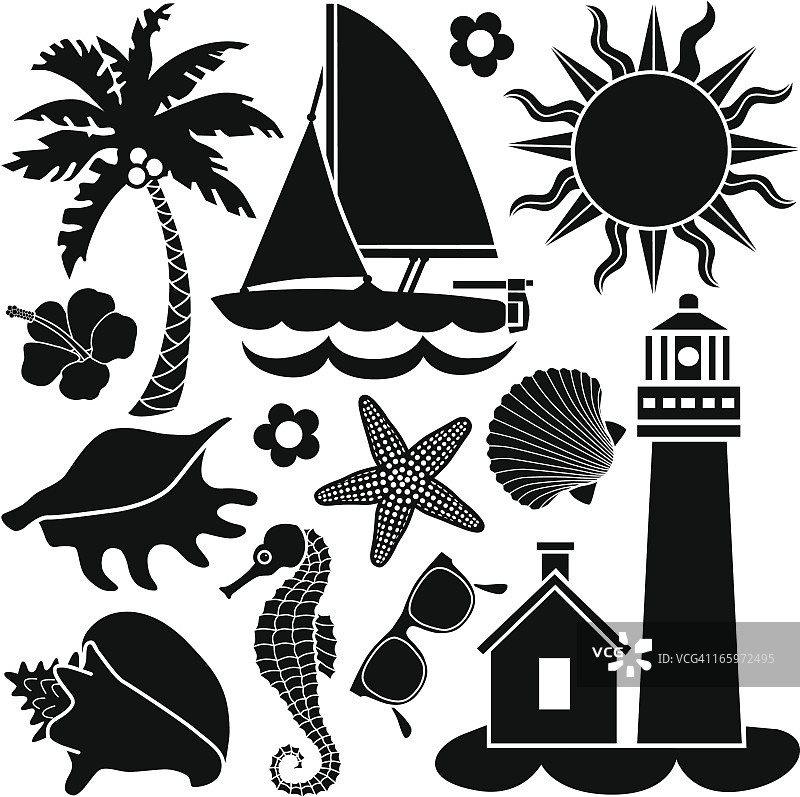 海滨图标图片素材