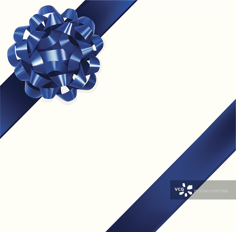 蓝色礼品蝴蝶结图片素材