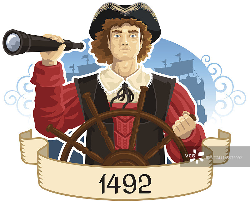 克里斯托弗·哥伦布肖像图片素材