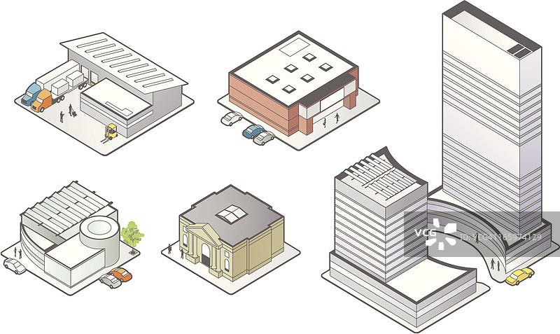 商业建筑图标图片素材