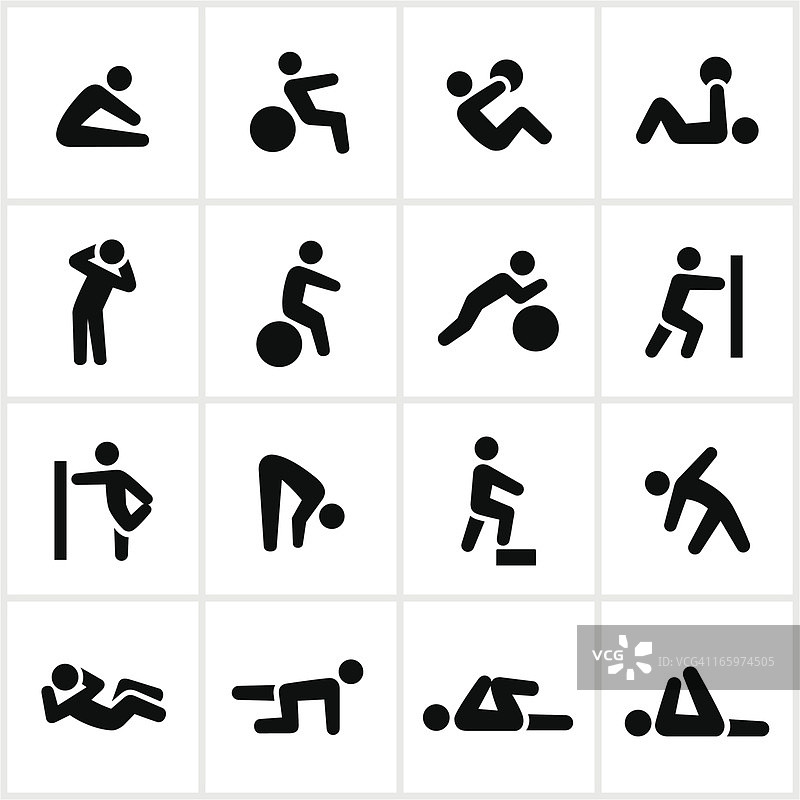 黑色拉伸图标图片素材