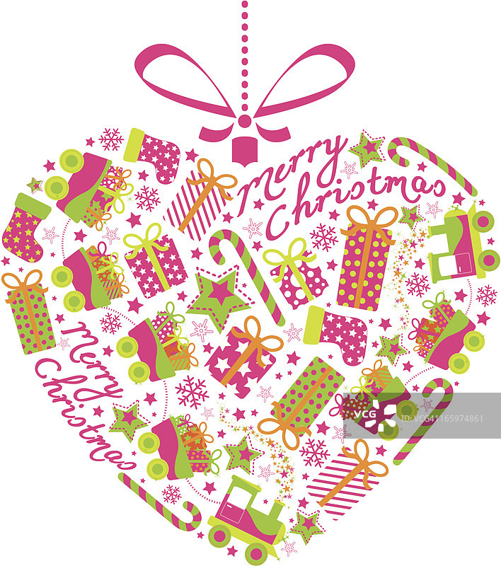 圣诞节爱心装饰图片素材