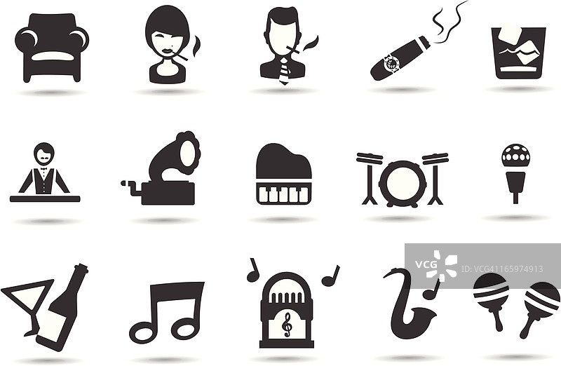 复古休息室图标图片素材