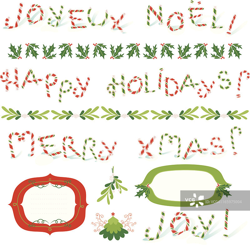 圣诞祝福节日边框素材图片素材