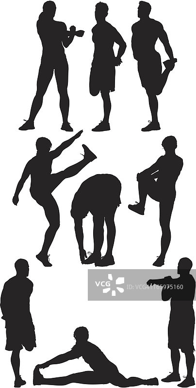 锻炼人群的轮廓图片素材