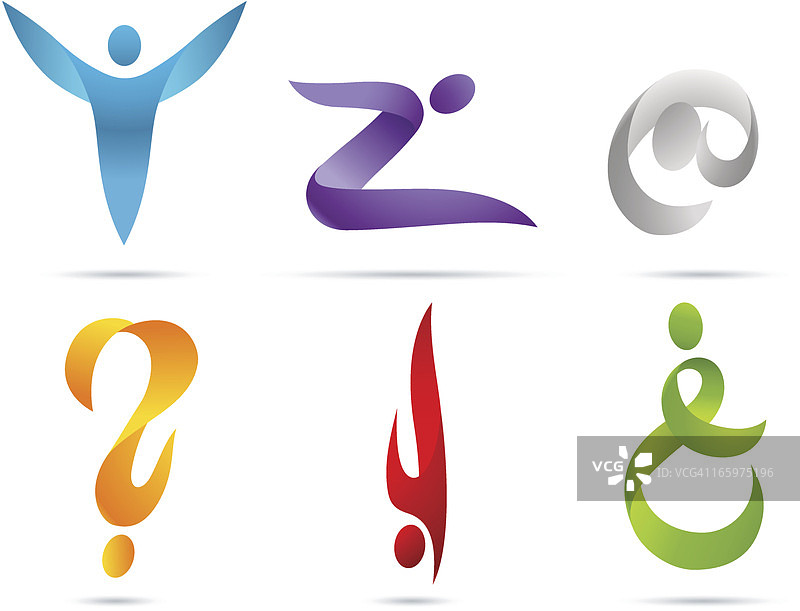 人群字母表图片素材