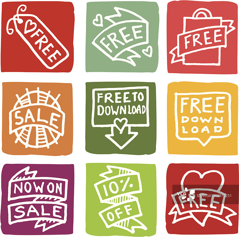 购物和电子商务图标图片素材