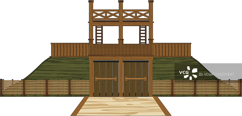 罗马木制堡垒图片素材