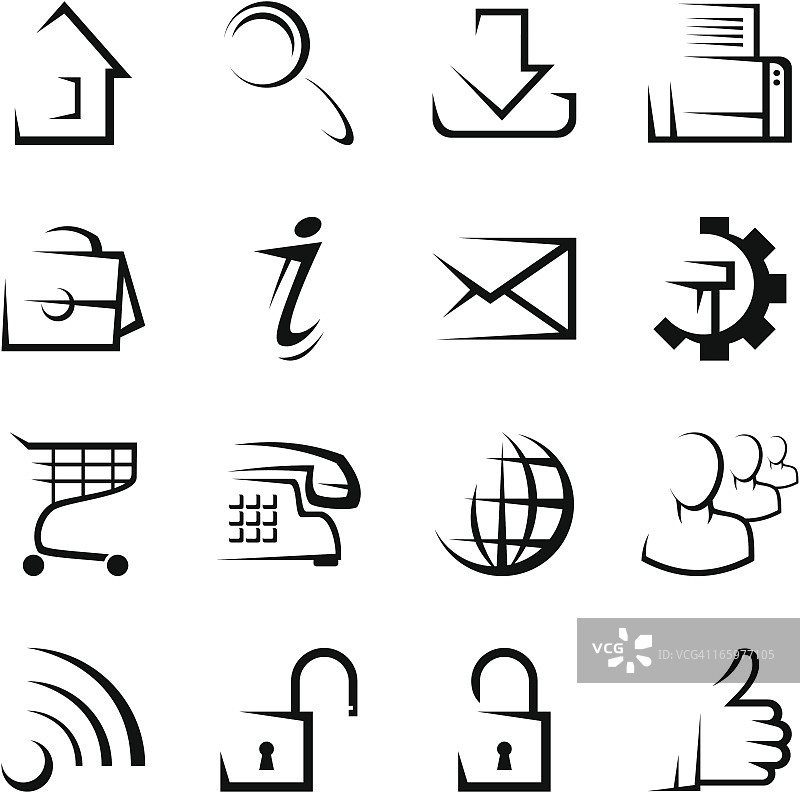 Web和互联网图标图片素材