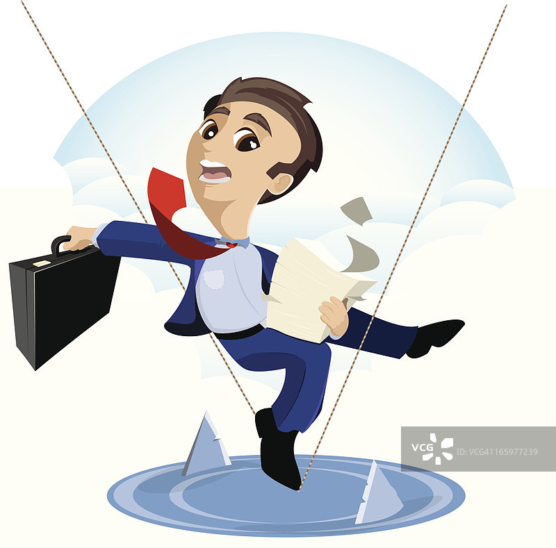 高空走钢丝表演图片素材