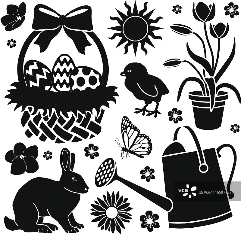 复活节花园图片素材