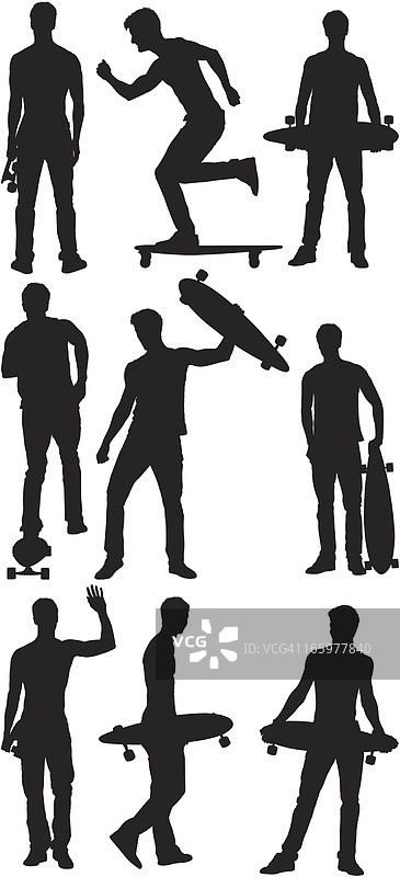 男子玩长板的多张图片图片素材