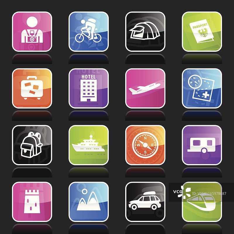 旅游Ubergloss图标图片素材