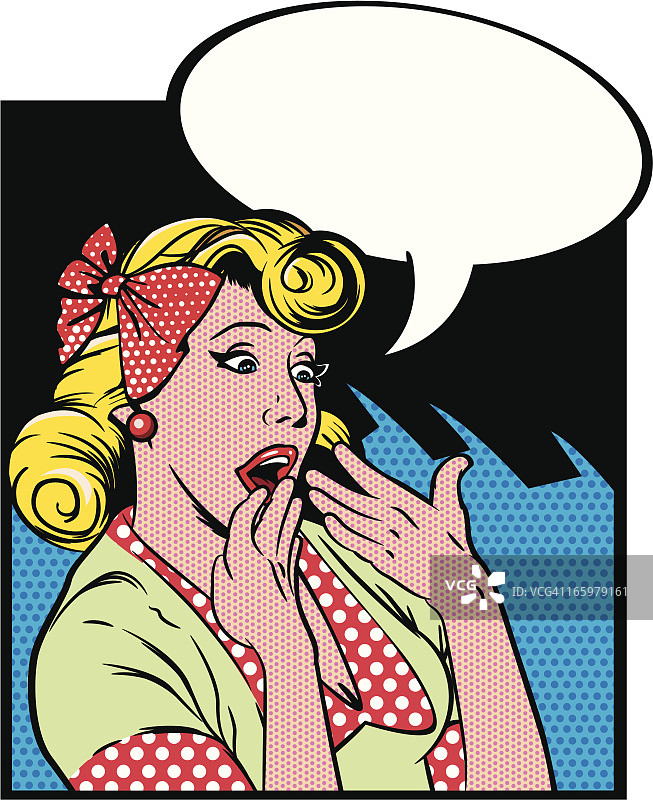 复古波普艺术女孩图片素材
