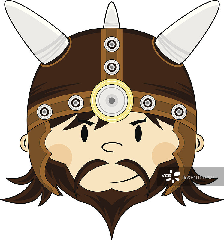 头戴角盔的维京人图片素材