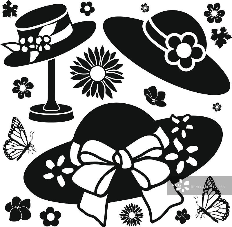 春季帽子图片素材