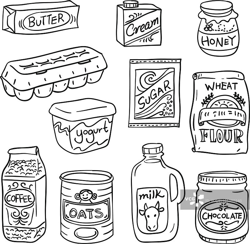 黑白乳制品美食图片素材