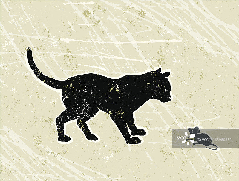 猫和老鼠的对峙图片素材