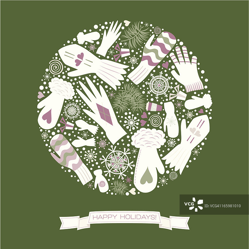 圣诞连指手套和手套图片素材