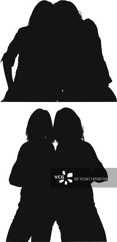 女性朋友的轮廓图片素材