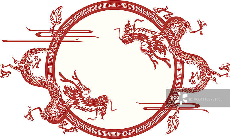 中国龙边框图片素材