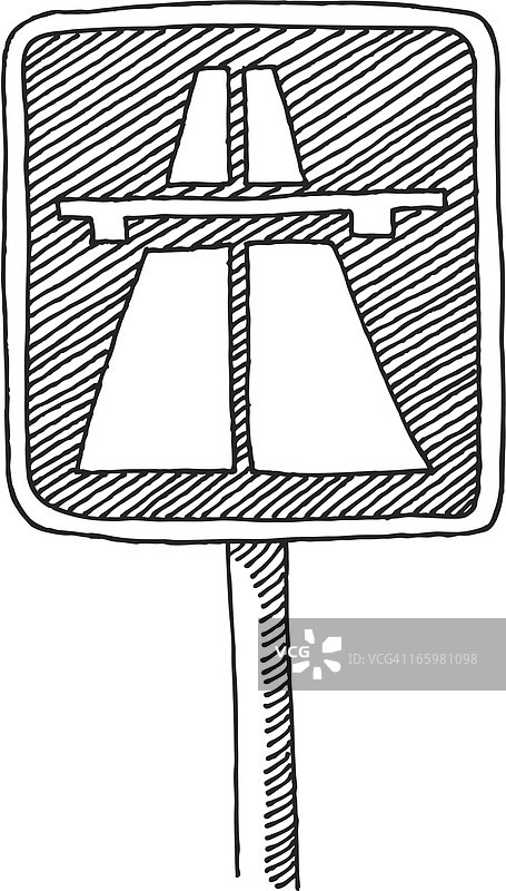 德国高速公路交通标志图片素材
