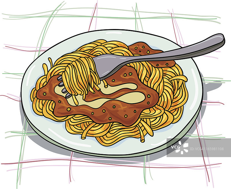 意面插画图片素材