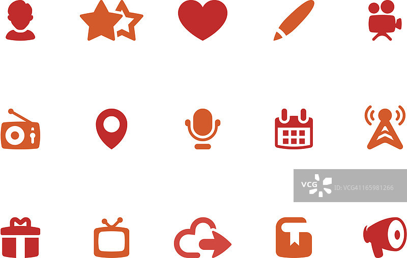 社交媒体图标集 | 珊瑚系列图片素材