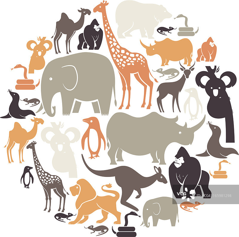 动物园图标合集图片素材