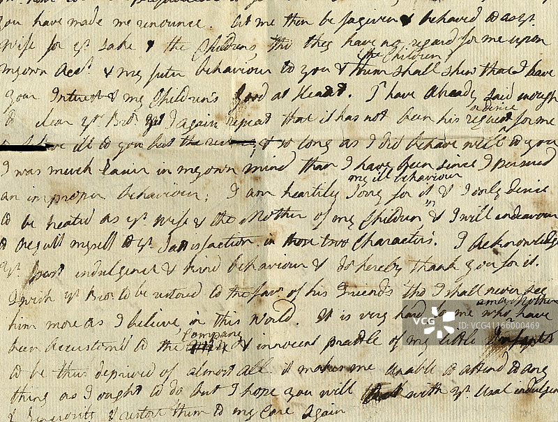 妻子和母亲的痛苦信件局部图片素材