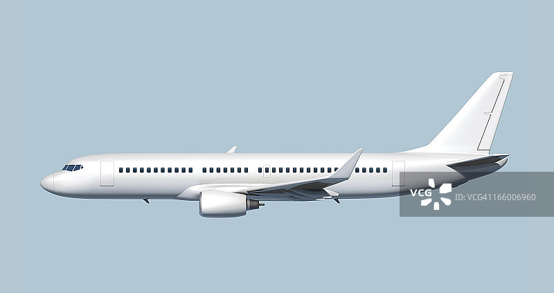 易于裁剪的喷气式客机侧面图片素材