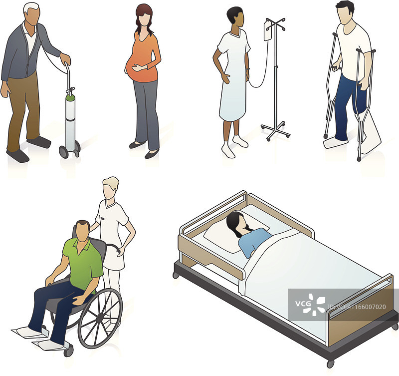 2.5D医疗病人图片素材