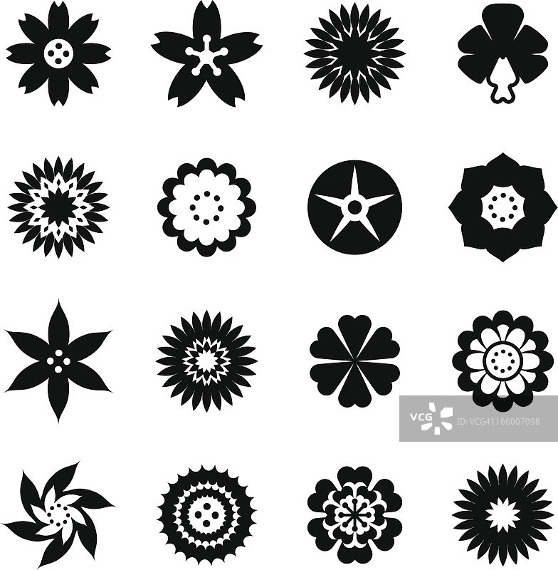 花朵图标集图片素材