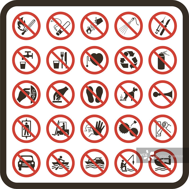 简约禁止标志图片素材