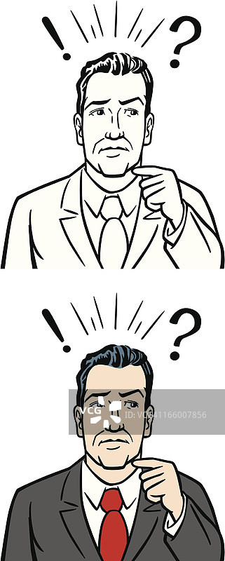 男人面露疑问图片素材