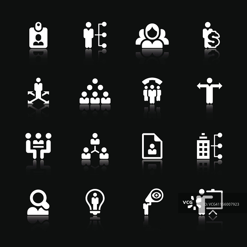 人力资源图标（白色系列）图片素材