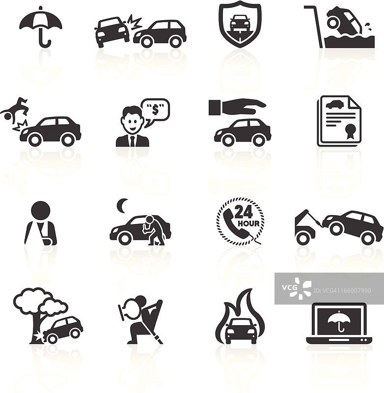 交通事故与保险图标图片素材