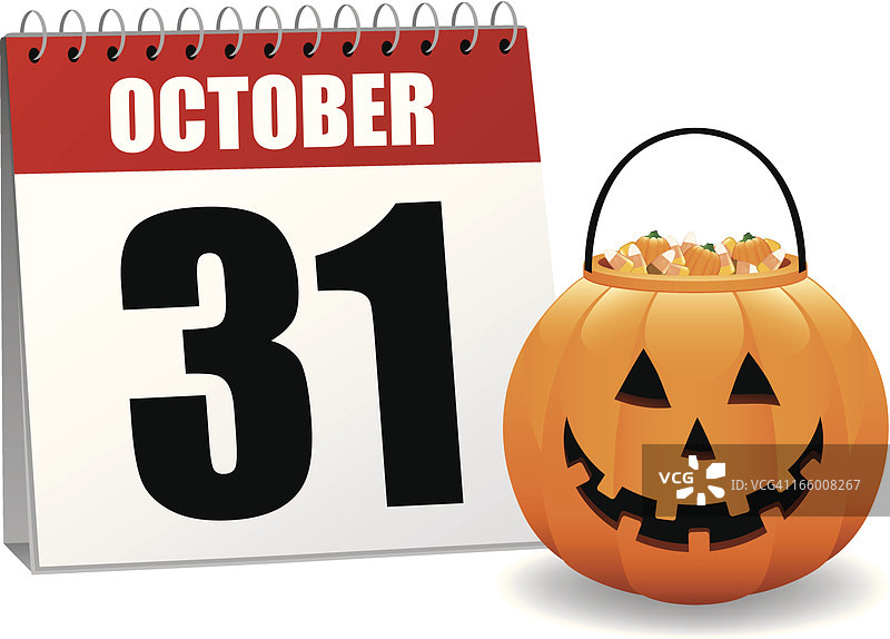 万圣节日历图片素材