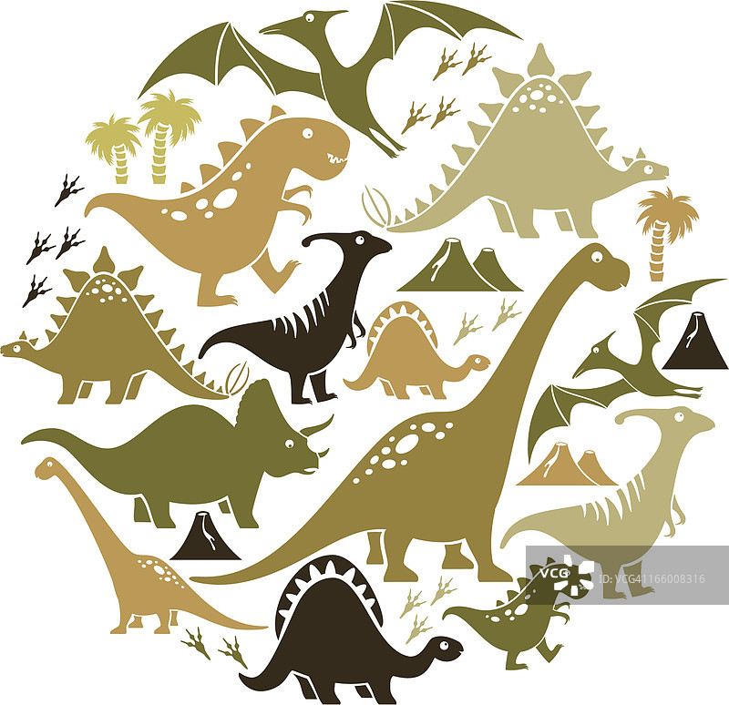 恐龙图标合集图片素材