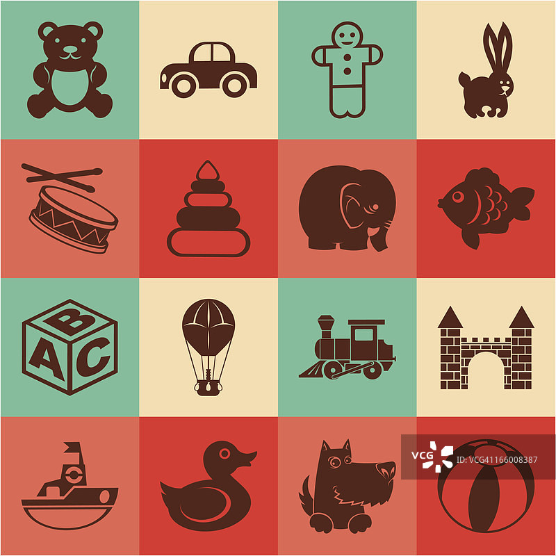 无缝玩具背景图片素材