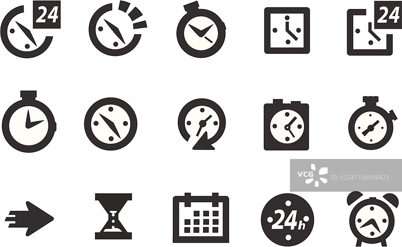 时间和时钟图标图片素材
