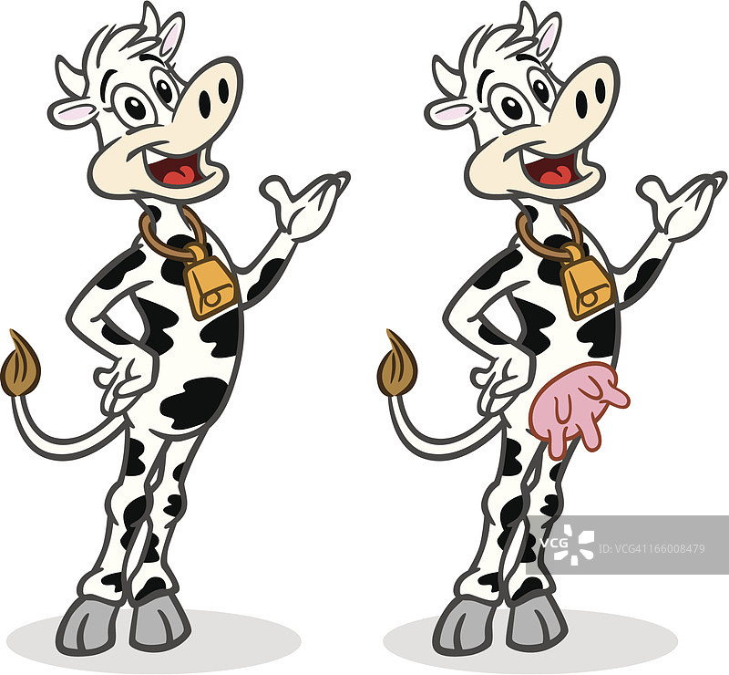 快乐的奶牛展示图片素材