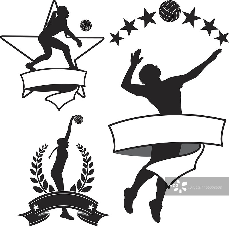 女孩排球图标图片素材