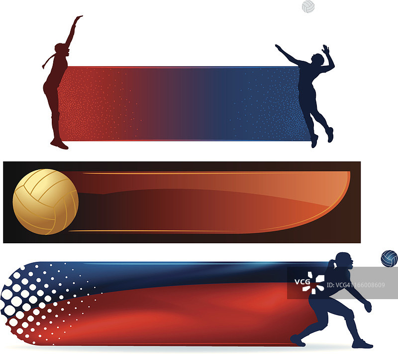 女子排球banner背景图片素材