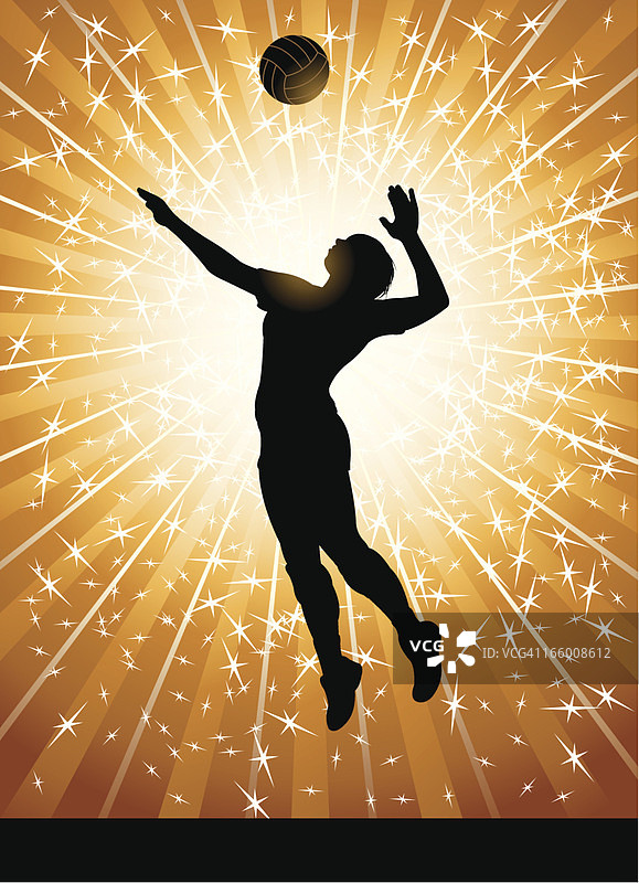 发球背景-女孩图片素材